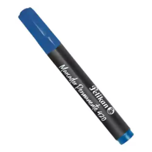 Marcador Permanente Pelikan 420 Azul