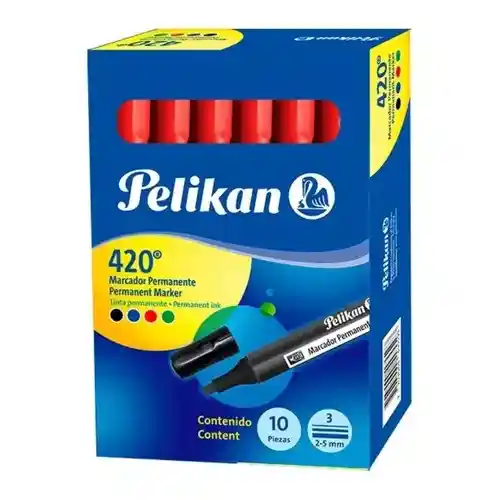 Marcador Permanente Pelikan 420 Rojo