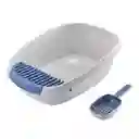 Caja De Arena Gris Para Gatos + Pala