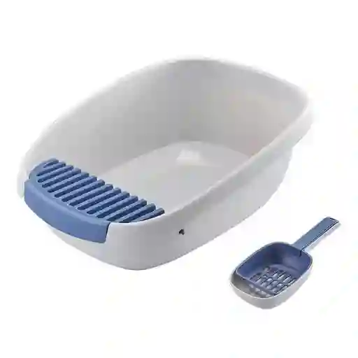 Caja De Arena Gris Para Gatos + Pala