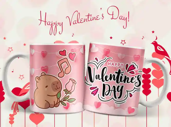 Mug San Valentin Capibara 11 Oz Ref. 7 X 1 Unidad