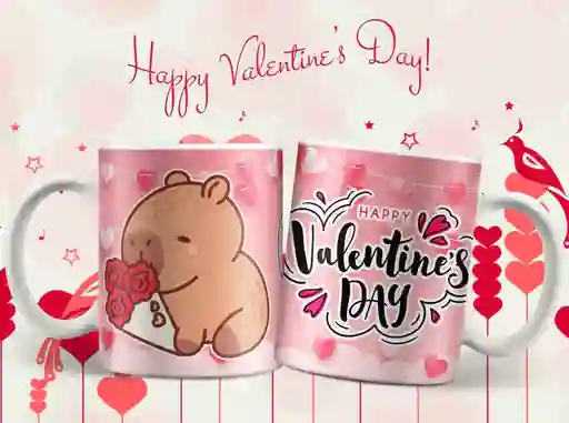 Mug San Valentin Capibara 11 Oz Ref. 6 X 1 Unidad