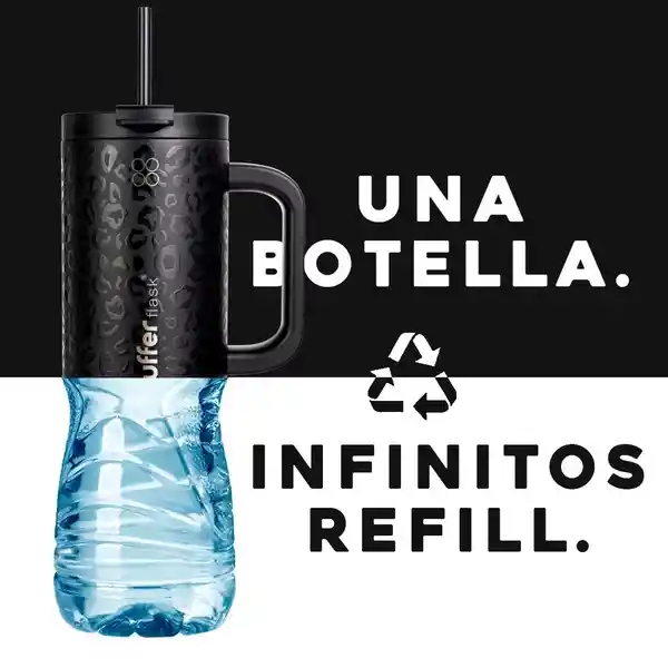 Termo Vaso Termico Con Pitillo 1,2 Lt Buffer Acero Inox