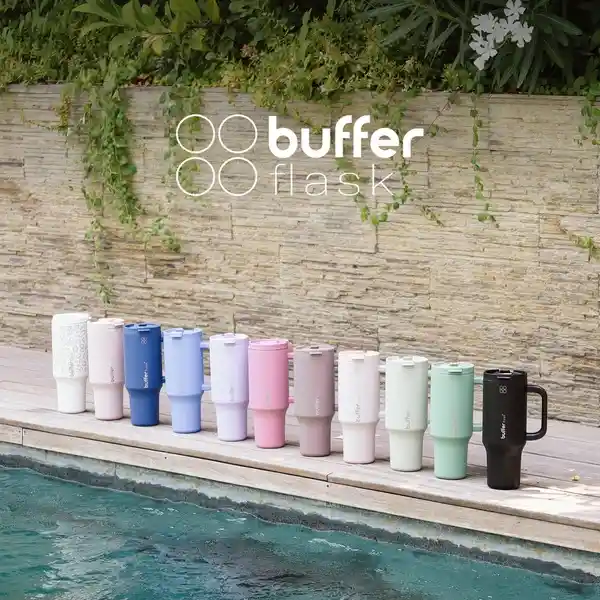 Termo Vaso Termico Con Pitillo 1,2 Lt Buffer Acero Inox