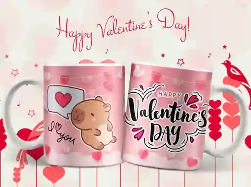 Mug San Valentin Capibara 11 Oz Ref. 1 X 1 Unidad