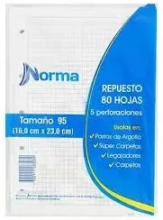 Respuesto Norma Hojas Folder 21 X28 X 80 Hojas