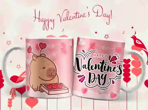 Mug San Valentin Capibara 11 Oz Ref. 3 X 1 Unidad