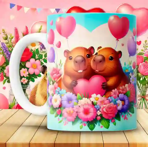 Mug San Valentin Capibara 11 Oz Ref. 15 X 1 Unidad