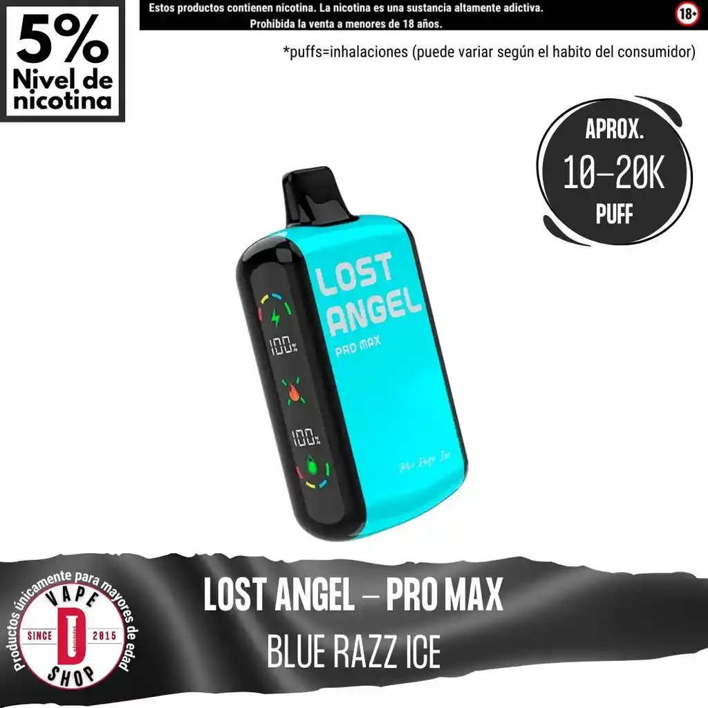 Blue Razz Ice - Lost Angel - Pro Max 10000-20000 Aspiraciones