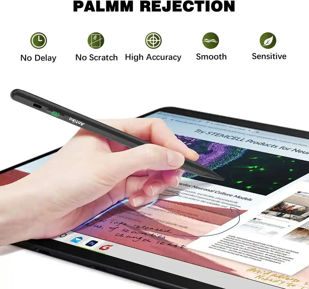Lapiz Capacitivo Tactil Stylus Pen Ipad Apple Rechazo Palma