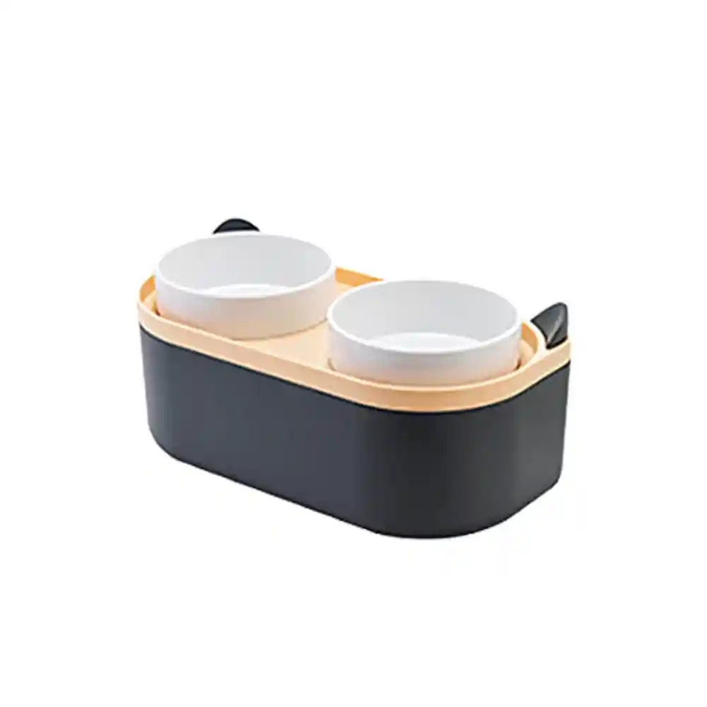 Plato Elevado Doble Para Perros Gatos Porta Comida