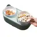 Plato Elevado Doble Para Perros Gatos Porta Comida
