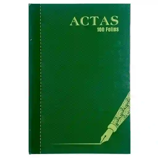 Libro De Actas Pasta Dura *100 Folios Nika