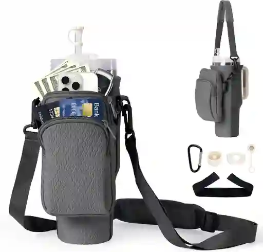 Bolso Funda Para Vaso Stanley + Accesorio De Pitillo Premium