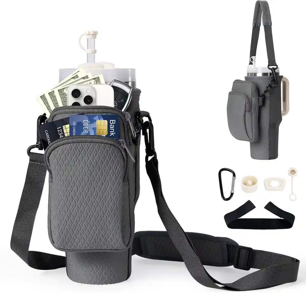 Bolso Funda Para Vaso Stanley + Accesorio De Pitillo Premium