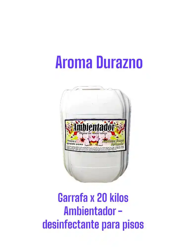 Ambientador Limpia Pisos Antibacterial Durazno X 20 Litros