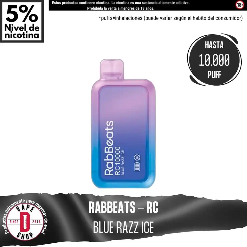 Blue Razz Ice - Rabbeats - Rc 10000 Aspiraciones