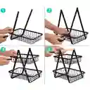 Estante Cesto Canasta Organizador De Frutas Y Verduras 2 Niveles