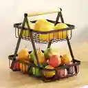 Estante Cesto Canasta Organizador De Frutas Y Verduras 2 Niveles
