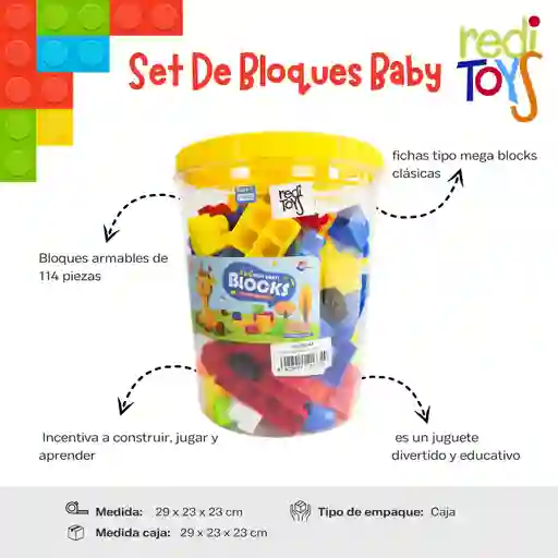 Set De Bloques Baby X 114 Pcs