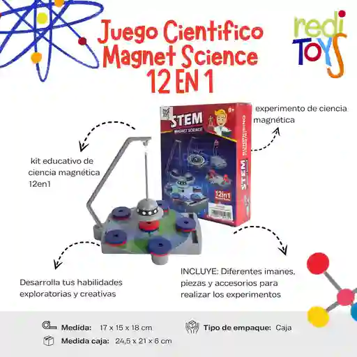 "juego Cientifico Magnet Science 12 En 1"