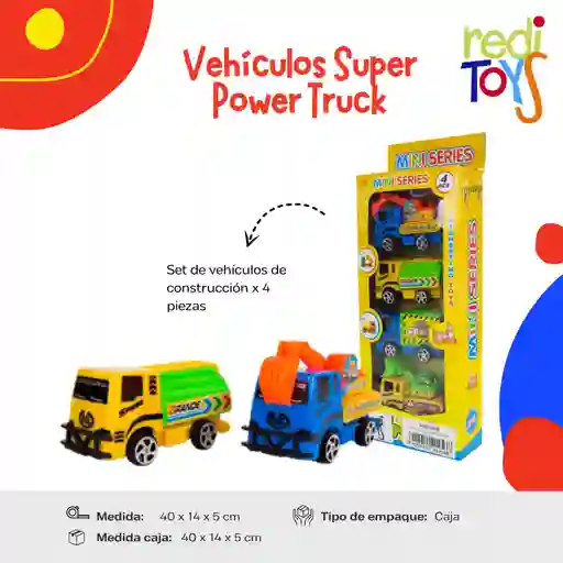 Set De Vehiculos Super Power Truck