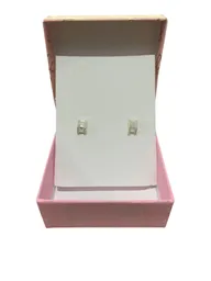 Par Aretes En Plata Tipo Media Luna