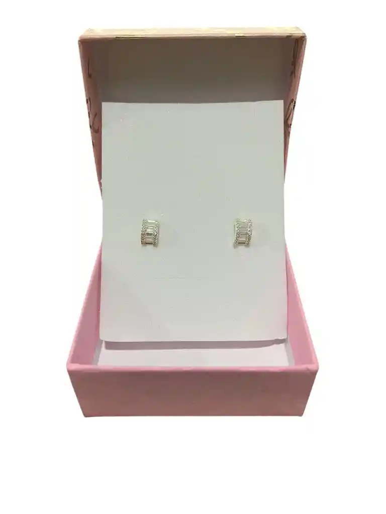 Par Aretes En Plata Tipo Media Luna