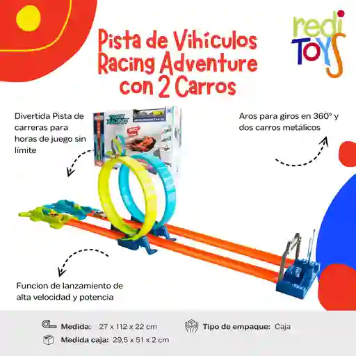 Pista De Vehiculos Racing Adventure Con Dos Carros
