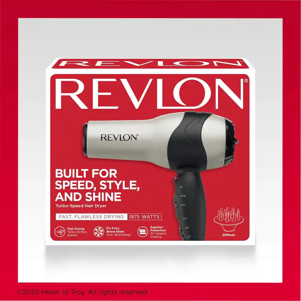 Secador Con Difusor Turbo Revlon 1875w Blower Cabello