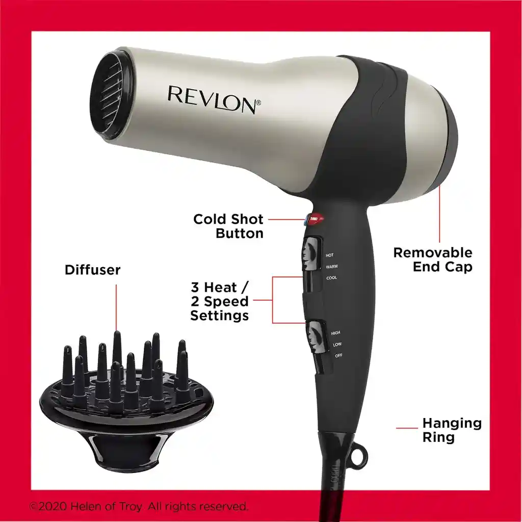 Secador Con Difusor Turbo Revlon 1875w Blower Cabello