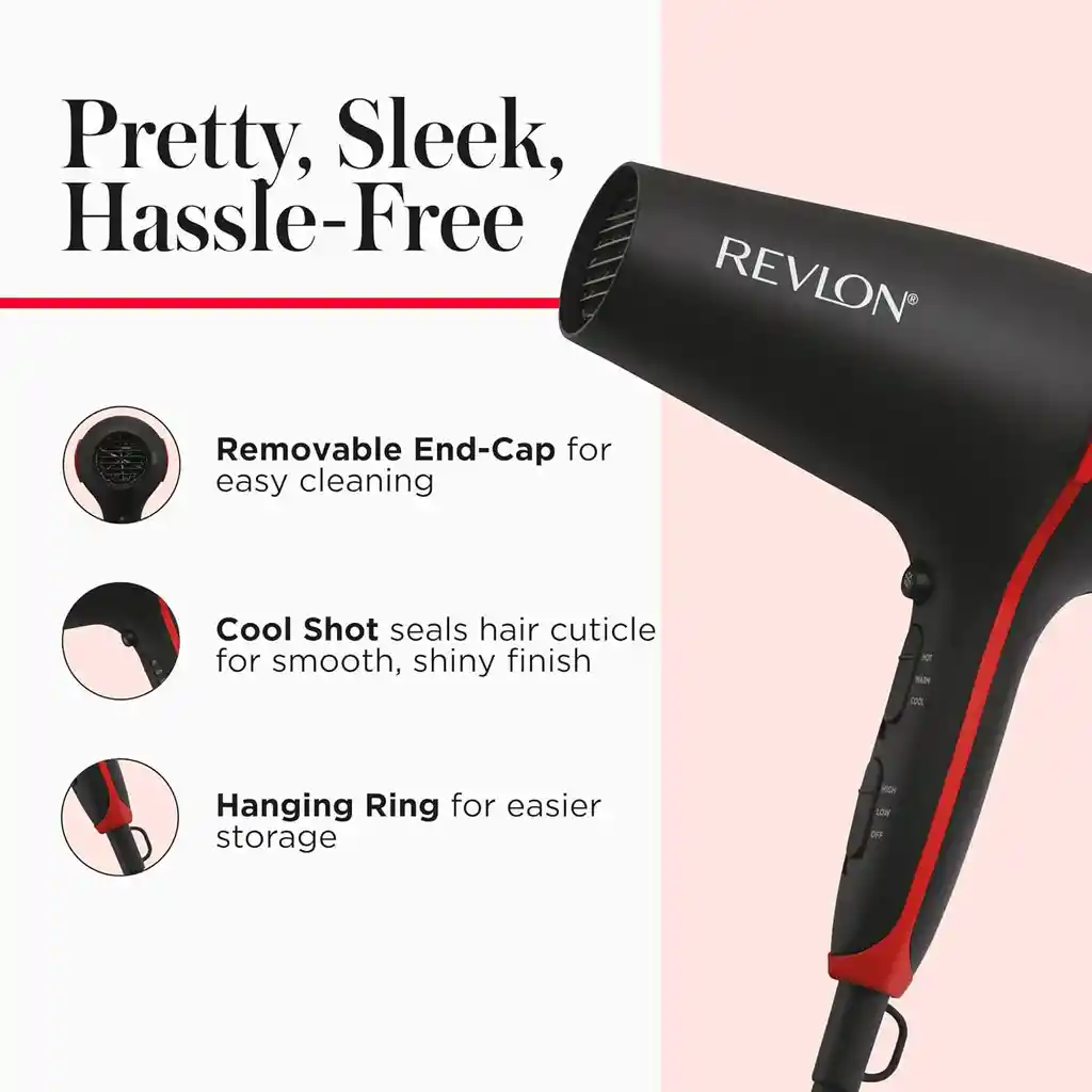 Secador Revlon Con Difusor Blower Cabello Profesional De Aceite De Coco