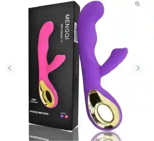 Vibrador Del Clítoris Usb Fuerte Doble Motor Silicona Abs