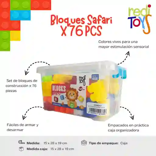 Set De Bloques Safari X 76 Pcs