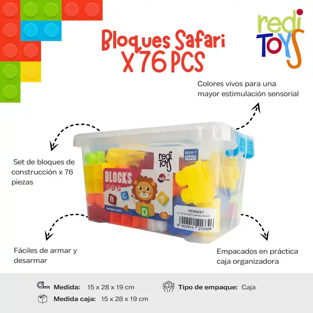 Set De Bloques Safari X 76 Pcs
