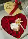 Caja Corazón De Lujo, Corazón 3d Chocolate Y Rosas (programar)