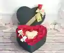 Caja Corazón De Lujo, Corazón 3d Chocolate Y Rosas (programar)