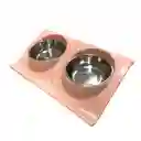 Plato Doble Elevado Para Mascotas