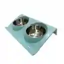 Plato Doble Elevado Para Mascotas