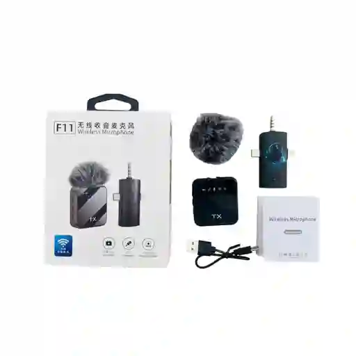 Microfono Jaltech F11 Inal Peludo 3en1