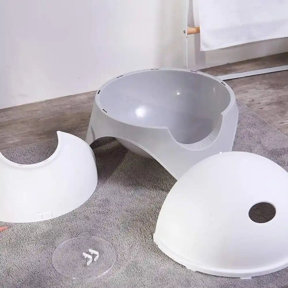 Caja De Arena Para Gatos Con Bandeja De Plástico Semicerrada
