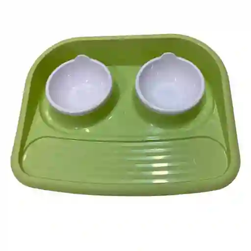 Plato Para Mascotas Doble Antireguero