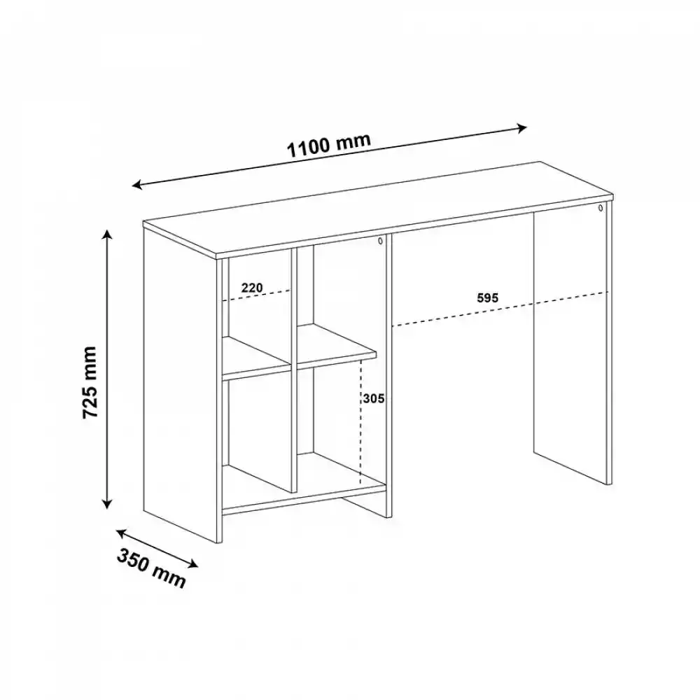 Escritorio Bertolini 110x72x35cm Blanco 100% Mdp