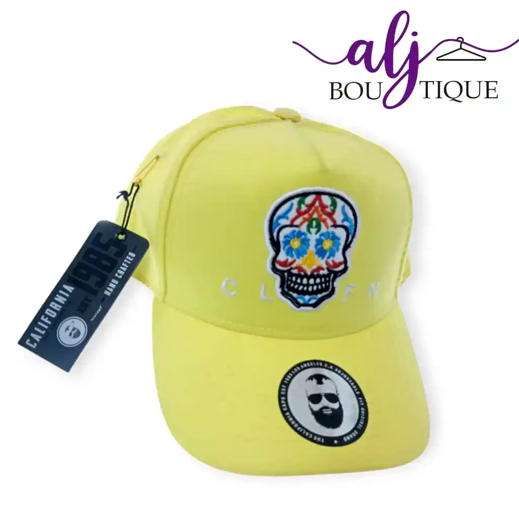 Gorra Amarillo Pollito Bintage Calavera California