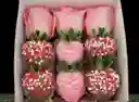 Chocofresas X 6 Con Rosas