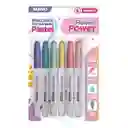 Marcador Primavera Punta Fina Flower Power Pastel *6