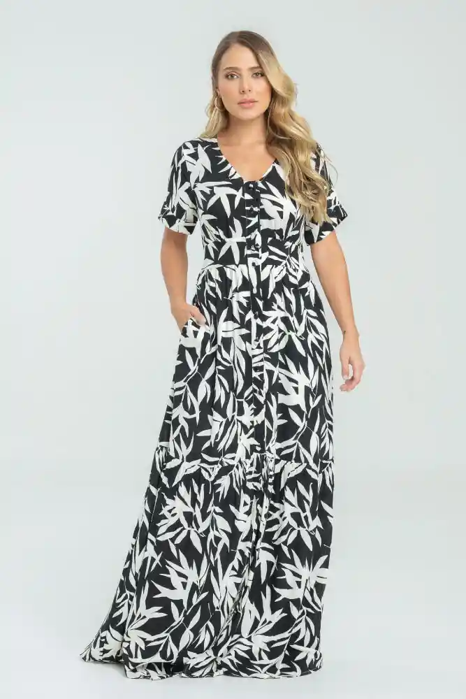 Vestido Largo Kelso Color Negro Talla Xs