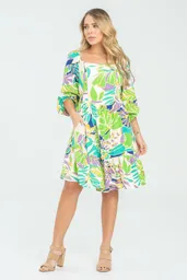 Vestido Daiquiri Color Verde Pato Talla M