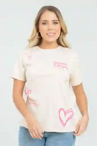 Camiseta Dreamer Color Beige Claro Talla S