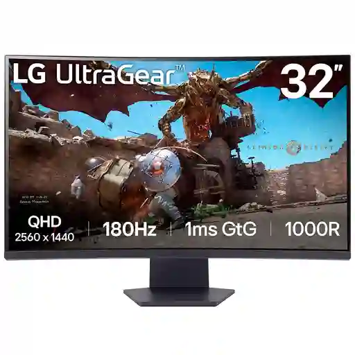 Monitor Curvo Gamer Lg 32" Ultragear Qhd Va 180hz 1ms (gtg) 32gs60qc-b